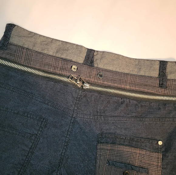 DESIGUAL The Happy Regular Fit Corduroy Pants Size 30 Zipper Plaid Skater Punk - Picture 5 of 10